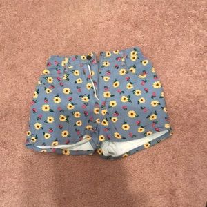 Juniors Denim Daisy Jean Shorts
